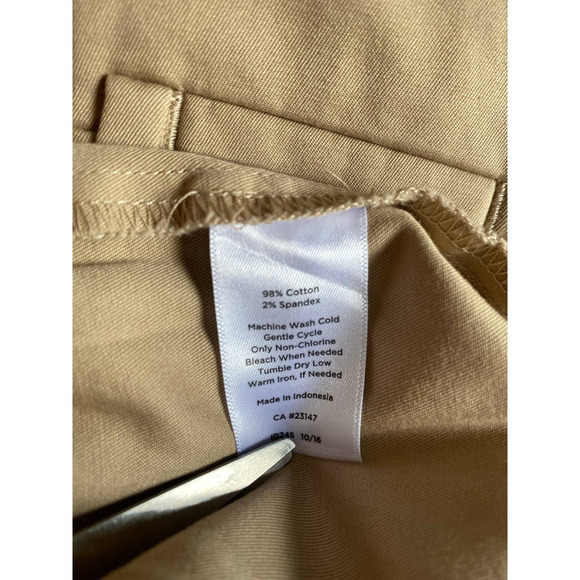 Talbots the Perfect Crop curvy fit Women’s pants size 10 tan cotton summer crop - Picture 9 of 13